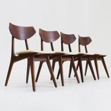 Vintage Danish teak dining chairs, set of 4