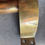 Commercial door handle in brass and bronze