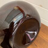 Dame jeanne en verre soufflée XIXè couleur ambre