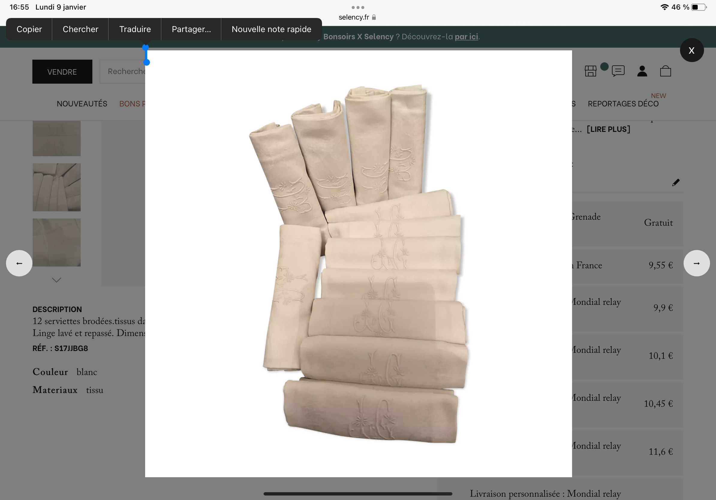 12 towels damascus linen silk embroidered monogram