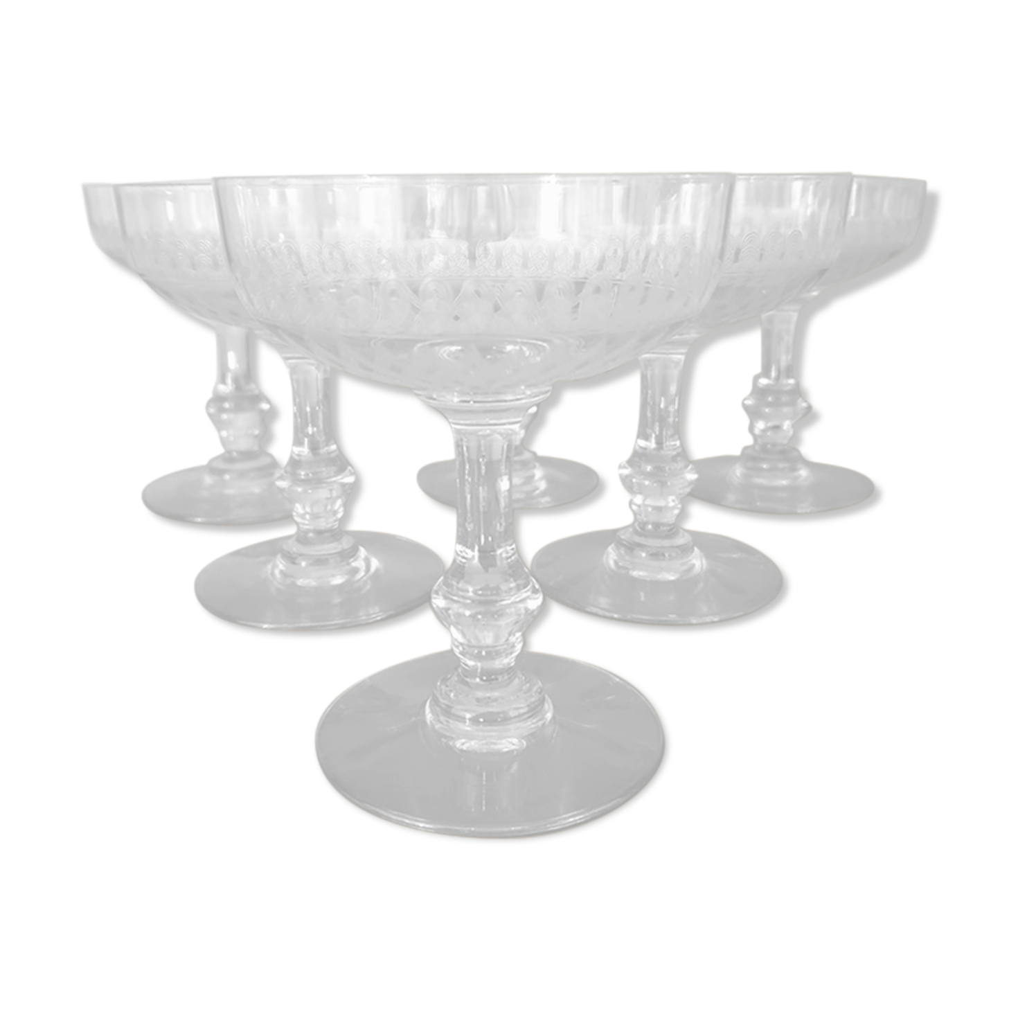 Old champagne glasses