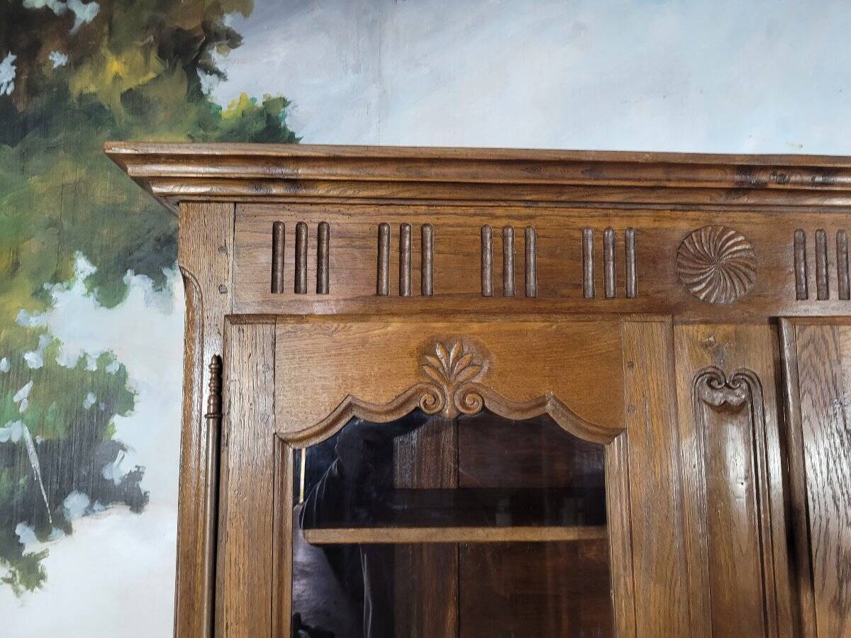 Small carved oak library