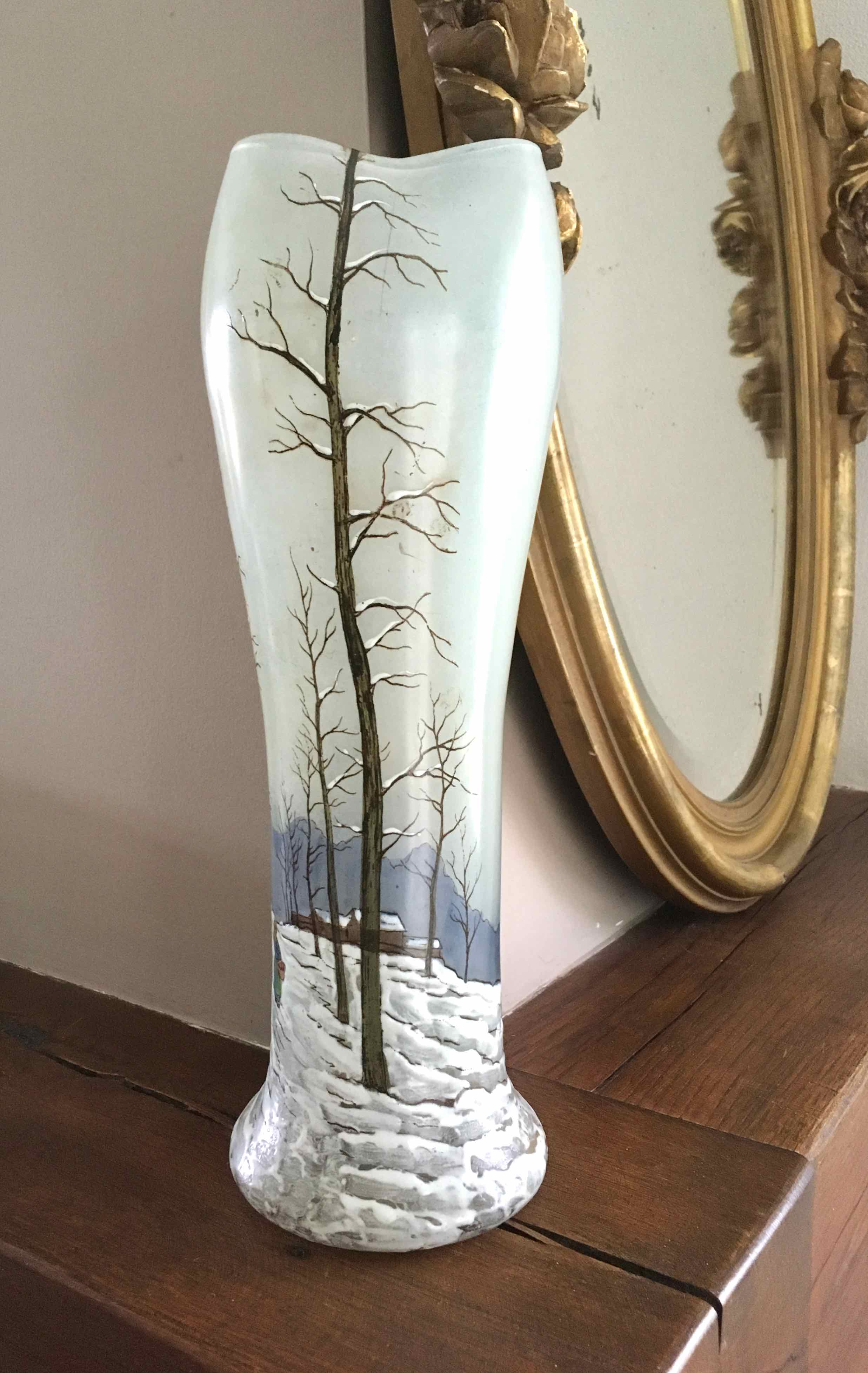 Glass paste vase 50s