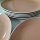 Set of 8 Villeroy & Boch Saar pattern plates, powder pink, 1950s