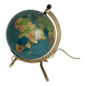 Globe vintage 1967 terrestre Taride tripode doré verre mappemonde - 22 cm