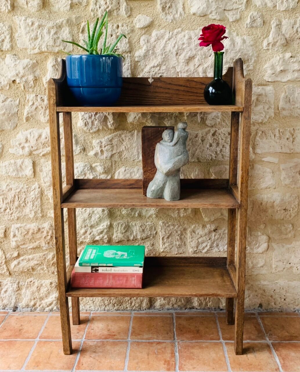 French farm 3-level shelf, circa 1940's