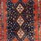 Vintage tribal rug 170x240 cm, wool oriental handmade rug large 2553