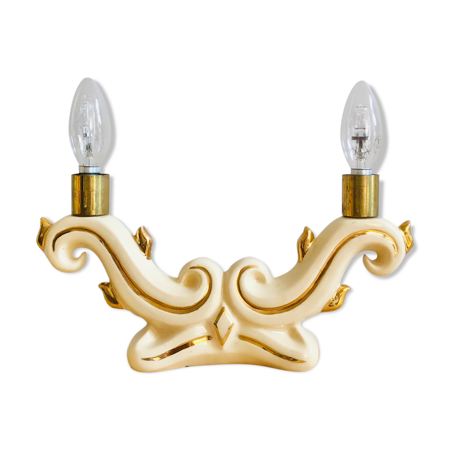 Ceramic candlestick lamp