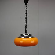 Suspension Harvey Guzzini Orange Space Age, Italy, 1970s