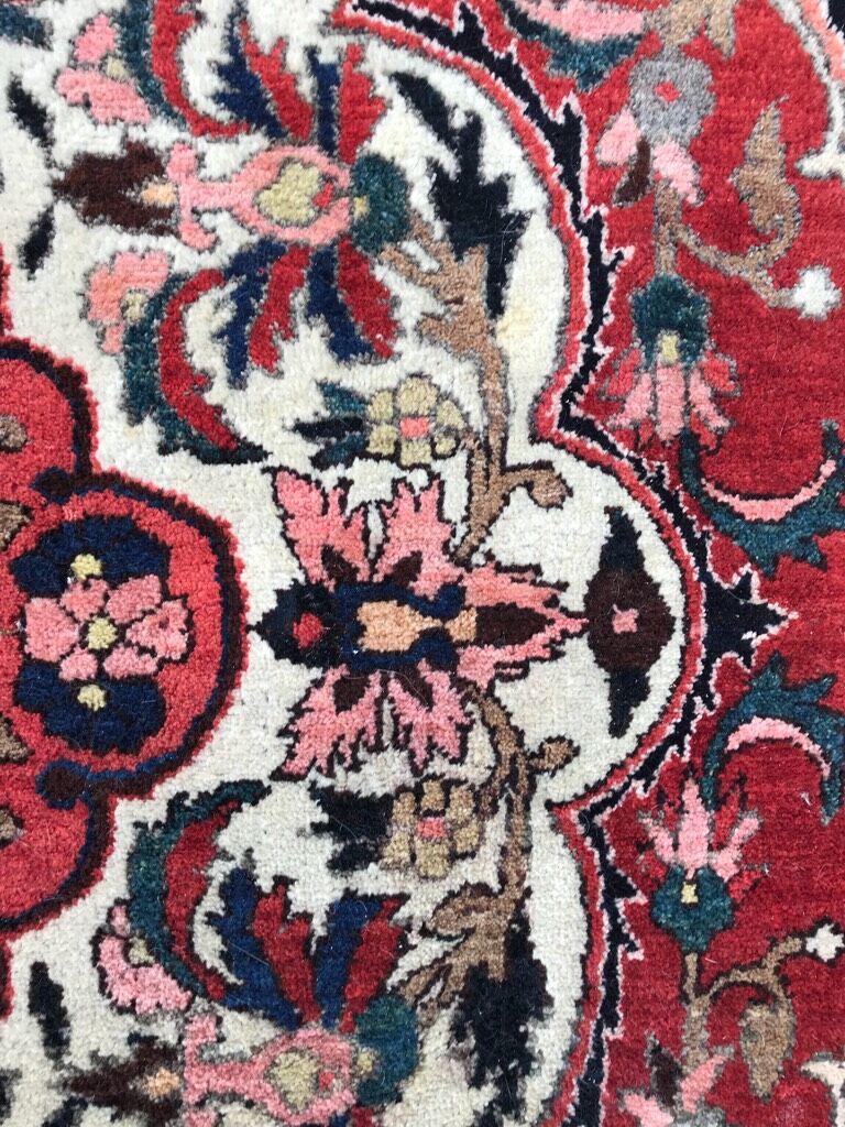 Old hand made Bakhtiar Persian wool rug 212 x 325 cm