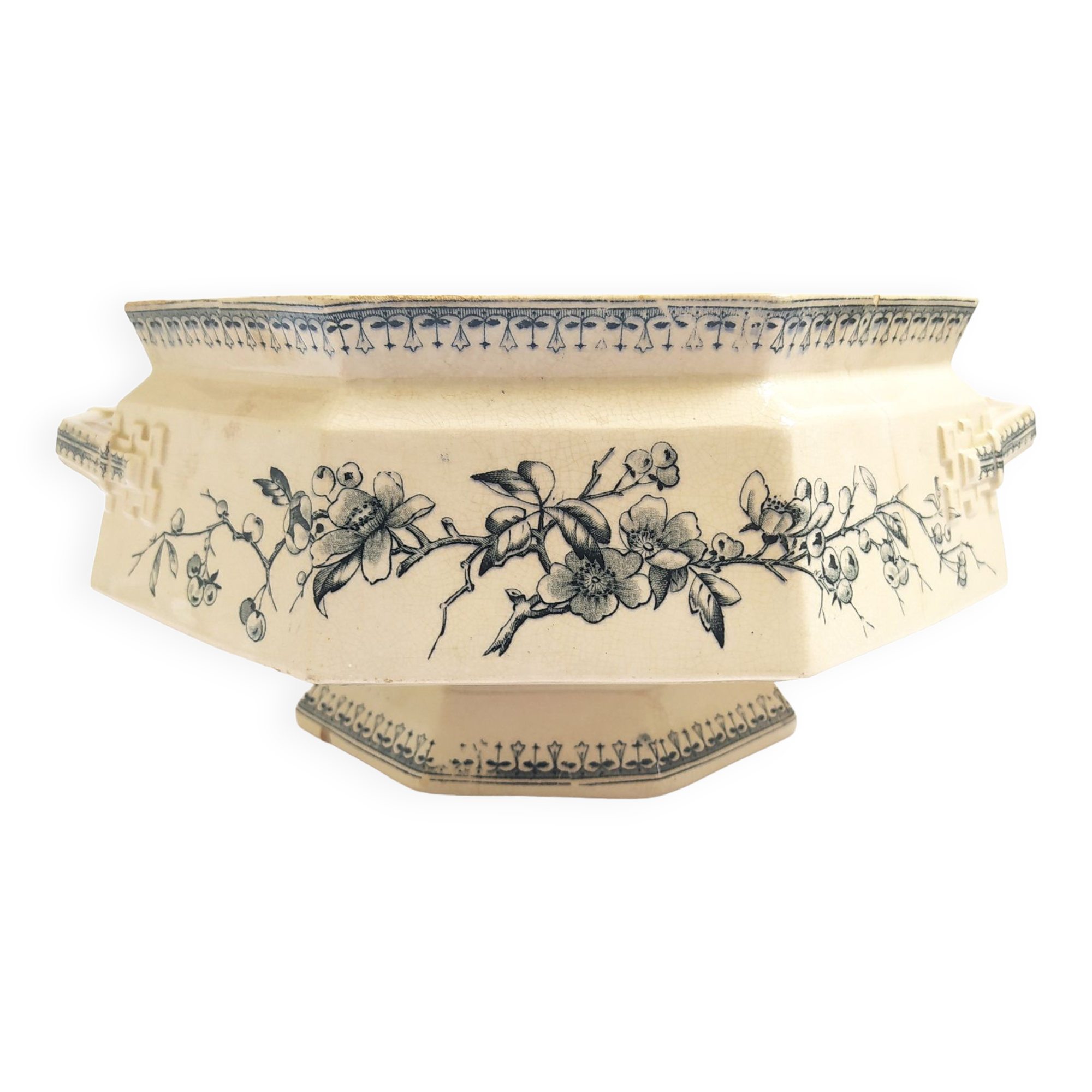 Large cut in the style of iron earth old earthenware (traces of time, see description)