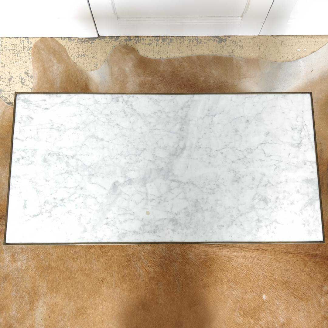 Louis XVI-style white marble coffee table