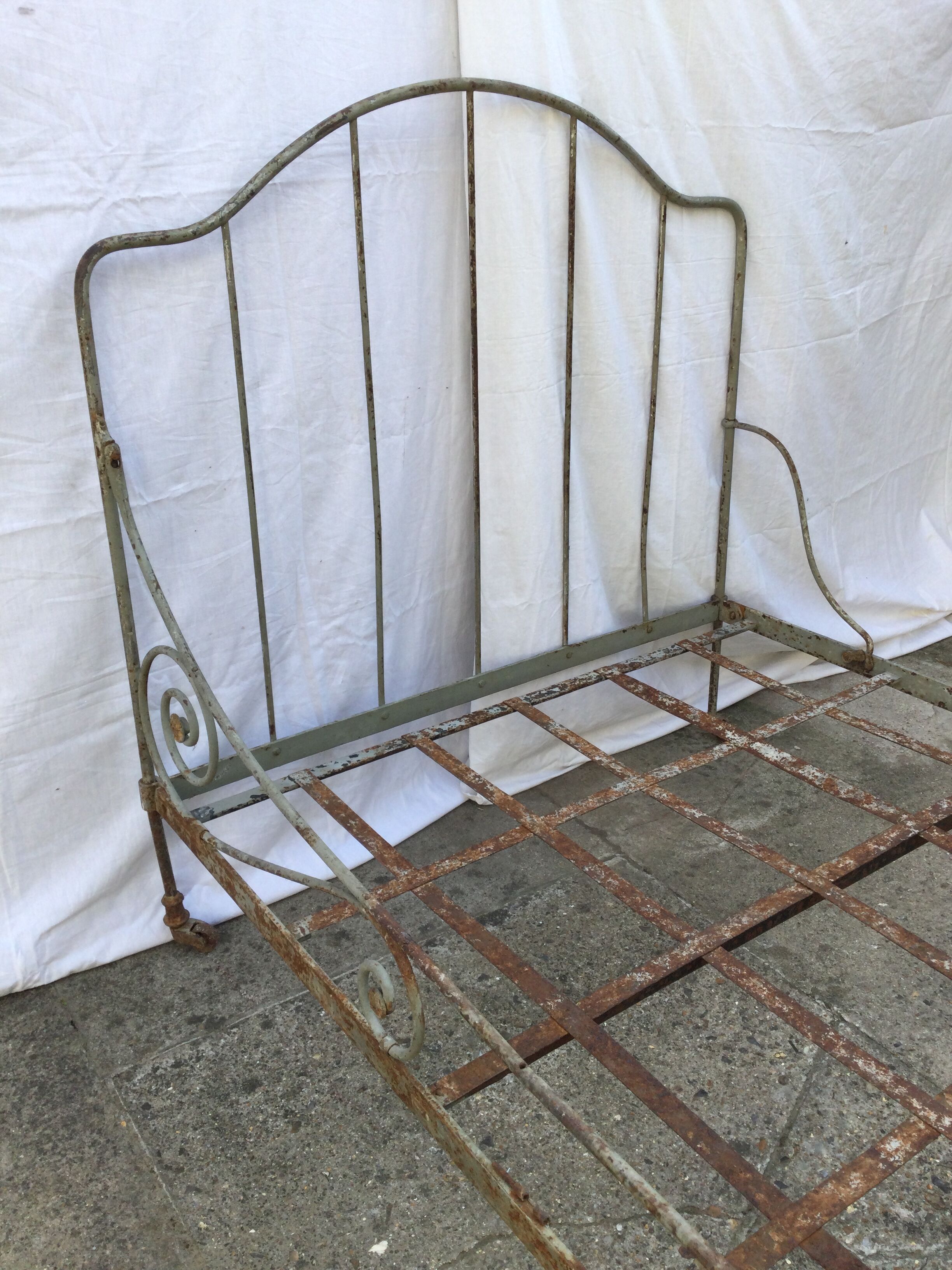 Wrought iron folding bed