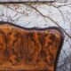 Rounded Walnut Burl Double Bed, 1950s