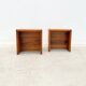 Pair of Maison Regain bedside tables in solid elm, France 1970