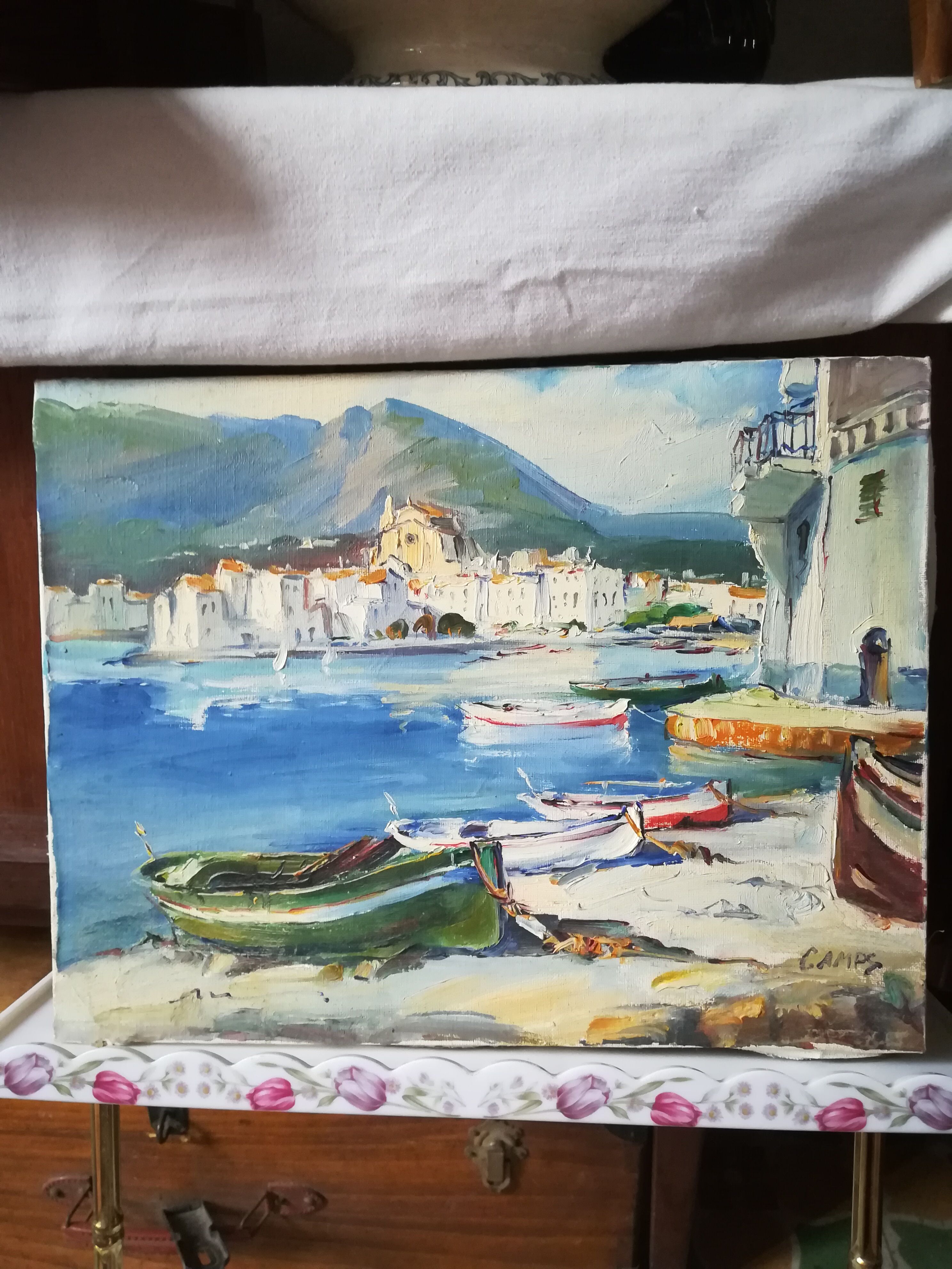 Acrylics on canvas, Cadaques and Tossa de Mar