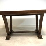 Oak table with extensions for art deco style dining room