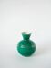 Barbotine vase / ceramic, green and gold, 1960