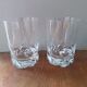 Pair of Bleneau whisky glasses signed Daum France