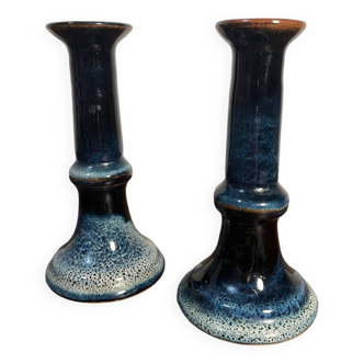 Pair of ceramic candlesticks