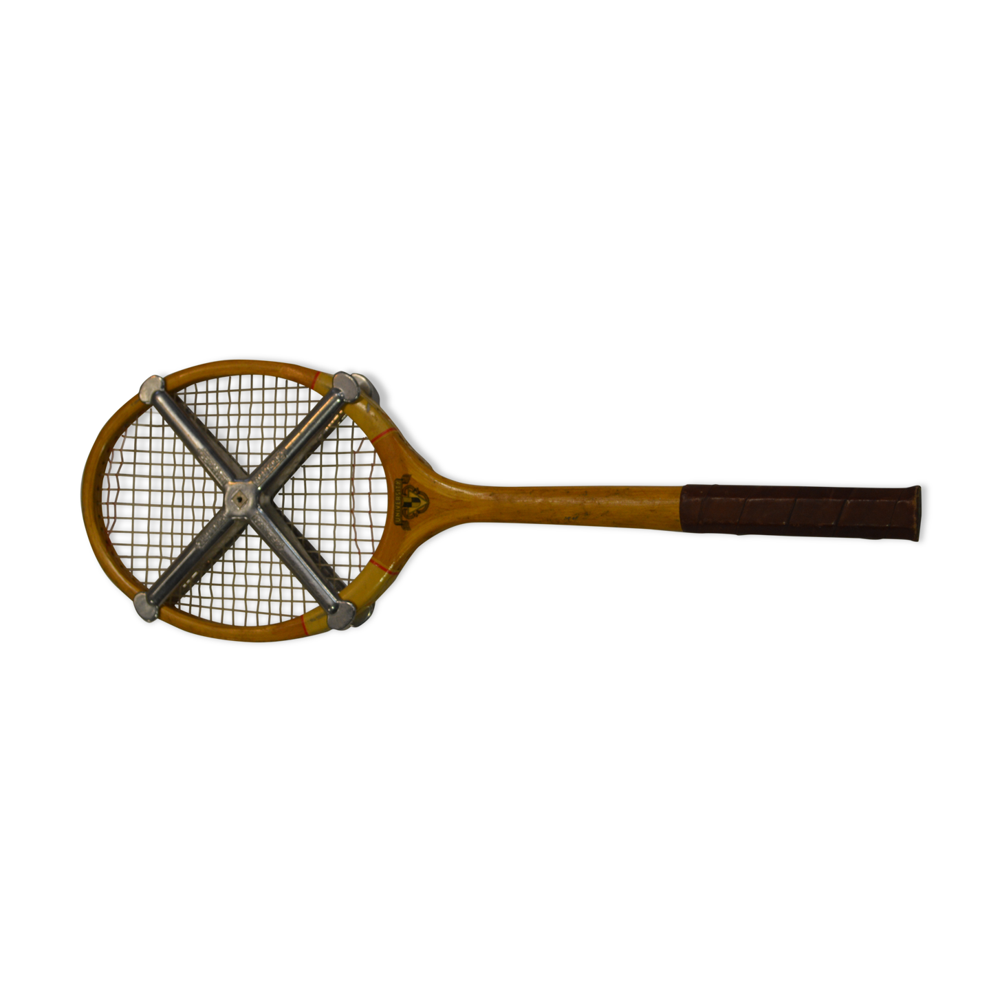 Vintage wooden tennis rack