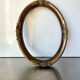 Antique Wooden gilded colored Oval  Picture Frame with glass