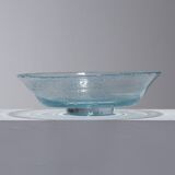 LARGE HOLLOW BUBBLE GLASS BOWL, 1970s