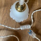 Lamp globe tulip in molded molded glass vintage