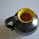 Fernand Elchinger (1911-1975) Pichet vase black & yellow ceramic 1950 signed