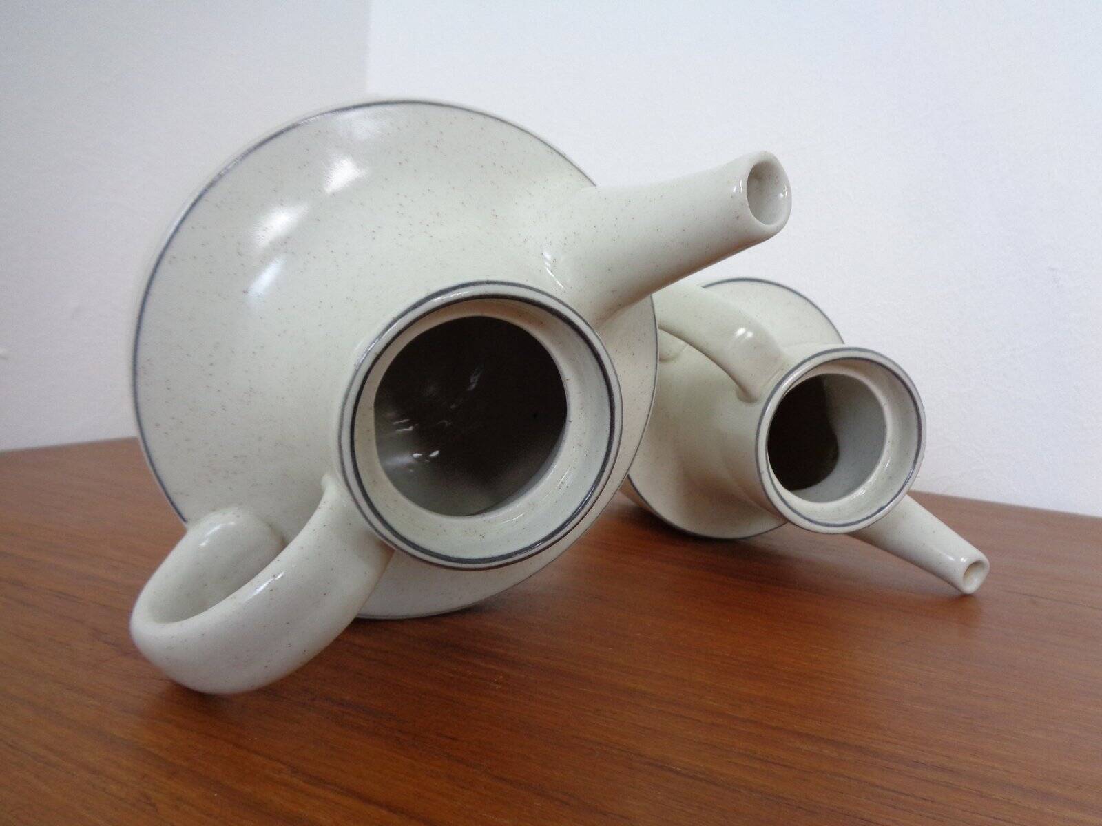 Swedish Birka Teapot & Coffeepot by Stig Lindberg for Gustavsberg, 1960s, Set of 2