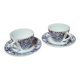 Pair of Rivanel cups in old opaline glass, vintage decor