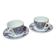 Pair of Rivanel cups in old opaline glass, vintage decor