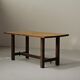 Solid oak farmhouse table, 1970 – Handcrafted