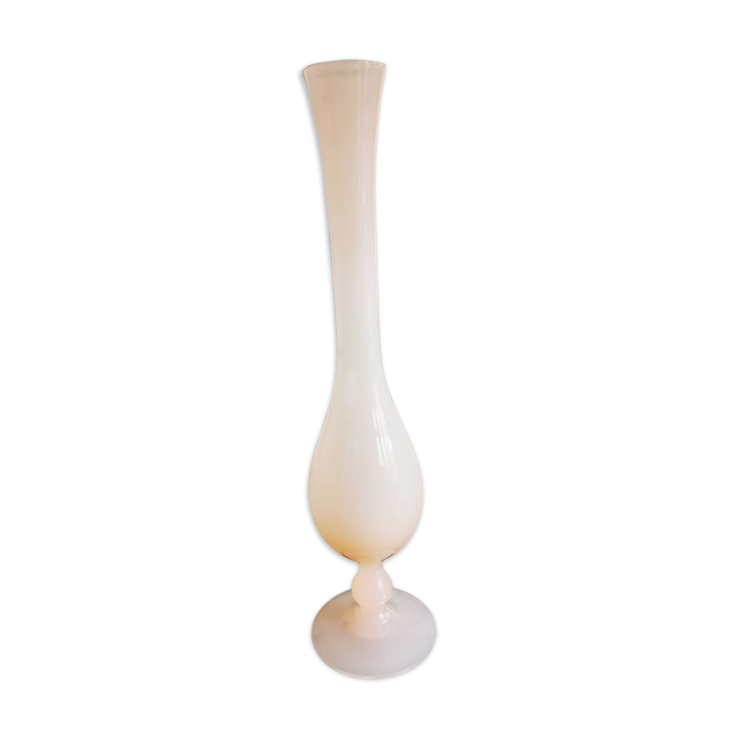 Pale pink glass vase