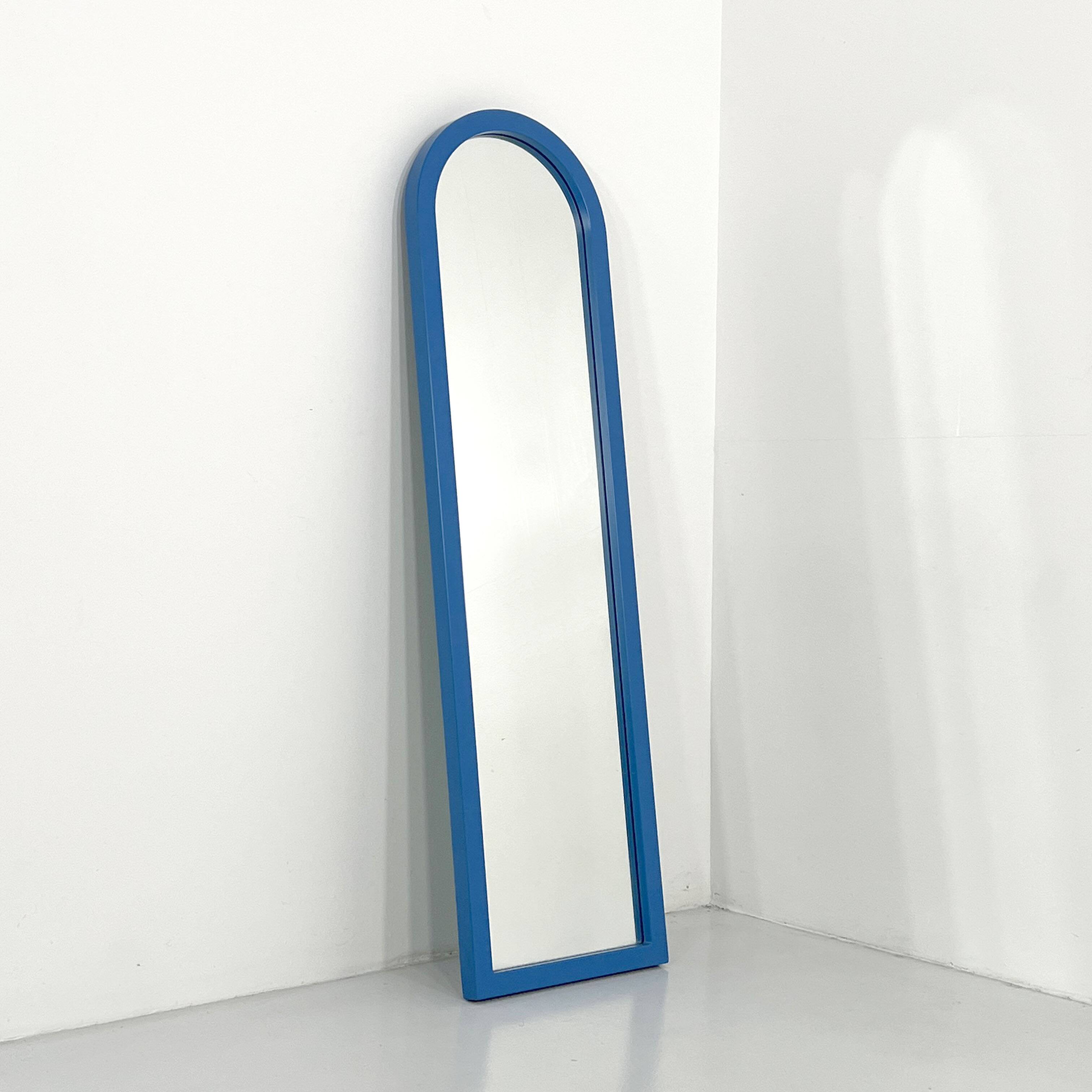 Blue mirror by Anna Castelli Ferrieri for Kartell 1980s