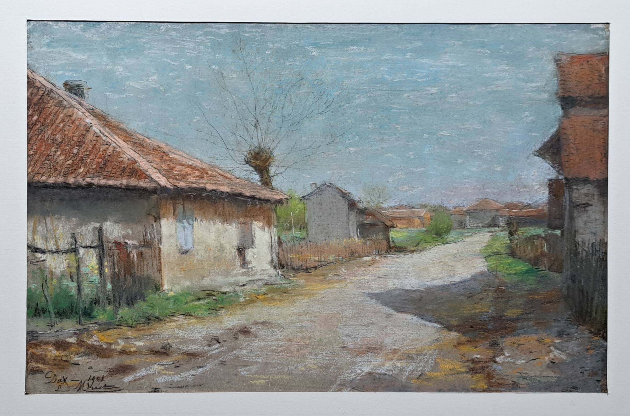 Impressionist painting - dry pastel, Normandy school Louis Minet