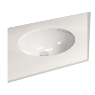 Basin to be recessed from below in quality ceramic, white. New product - original packaging