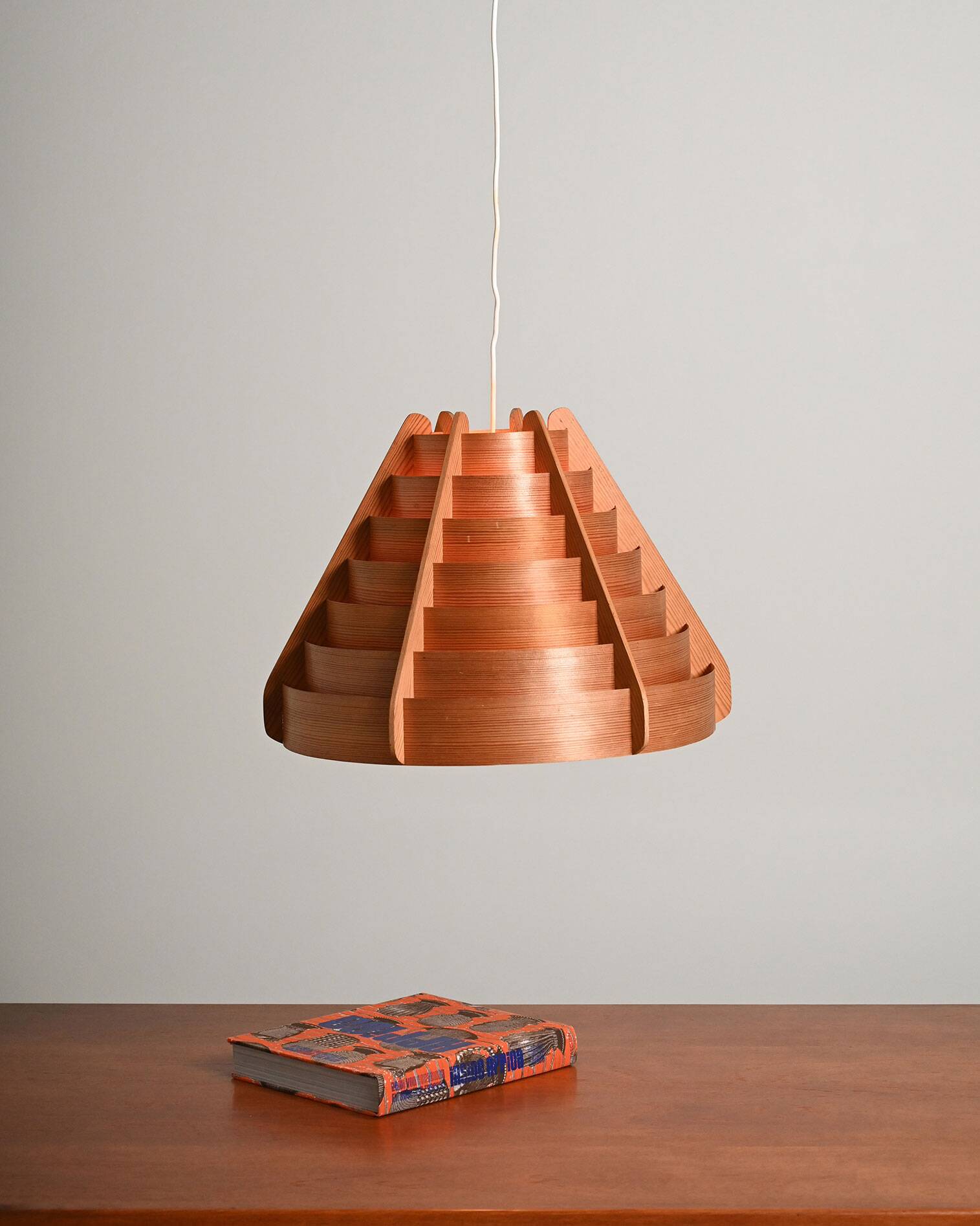 Pendant lamp in Swedish pine from Scandinavian production, 1960s