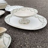 Large service 67 pieces creil and earthenware plates old dishes