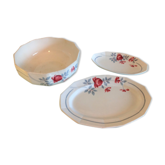 Bowl set, dish and delight by Ceranord St Amand vintage 50s-60s