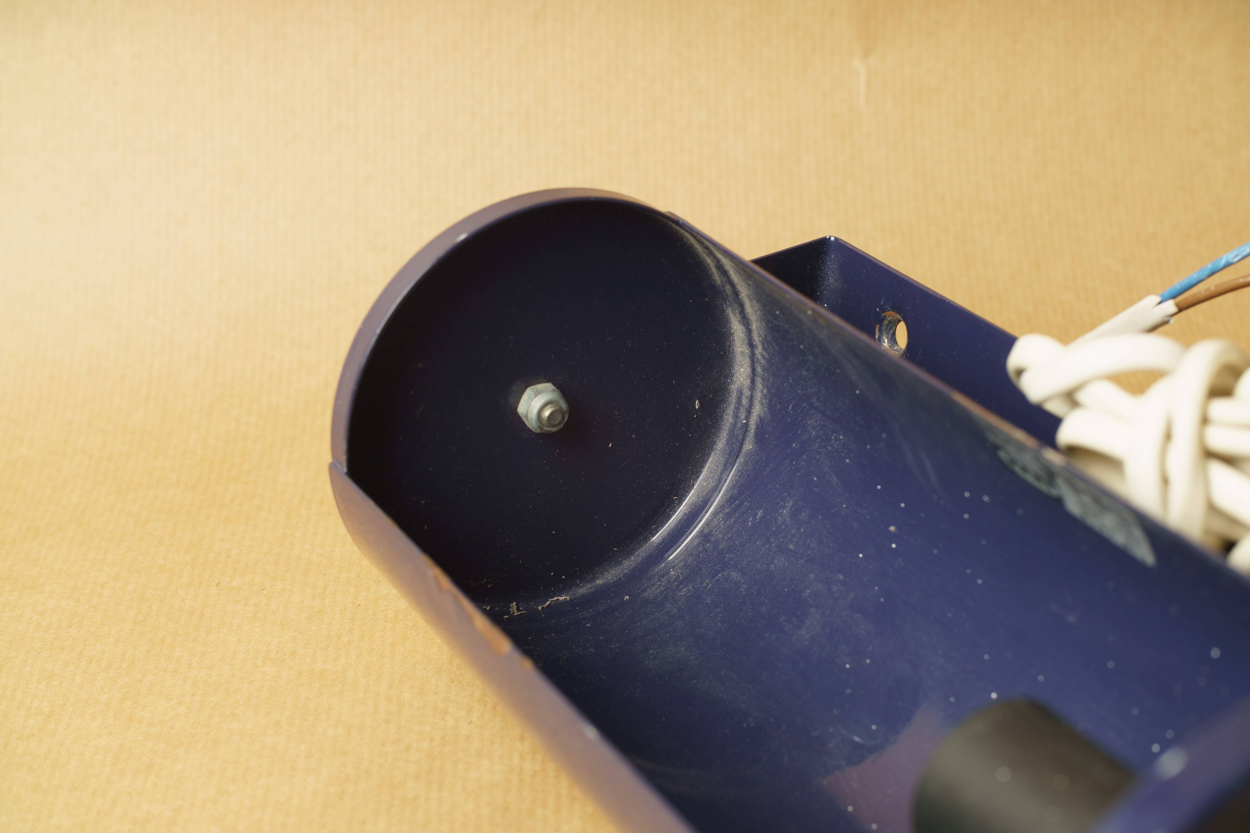 Pair of wall lamps Ikea V413 navy blue vintage design 1980