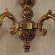 Applique double en bronze, style traditionnel français vintage, bras chantournés 5097