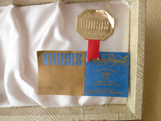 Silver metal service cutlery viners kings royal