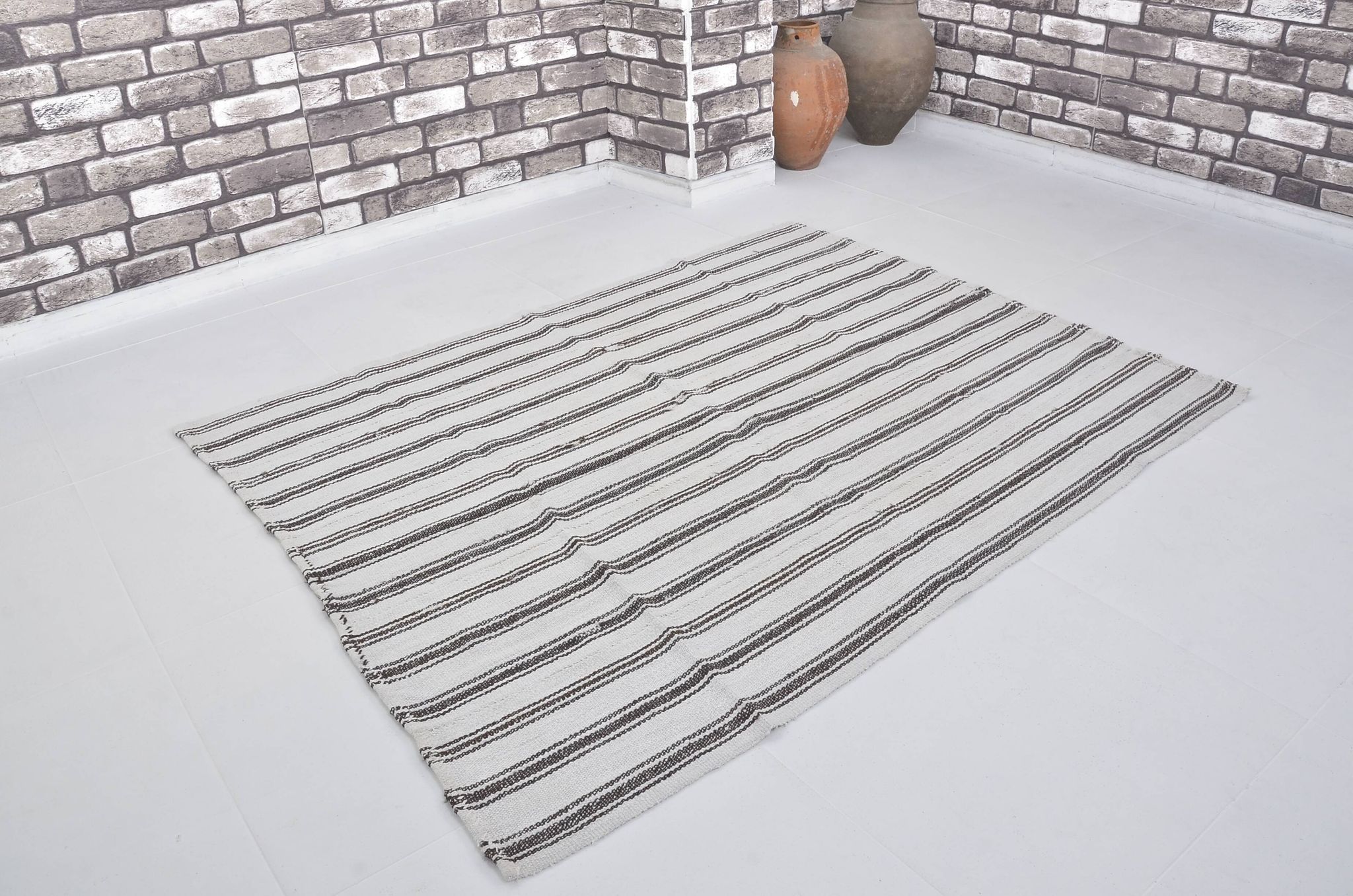 Tapis kilim turc vintage neutre sku 3680