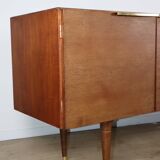 Enfilade vintage en teck et laiton - Années 70