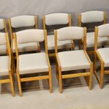 Set of 8 Brutalist Dining Chairs, 20th Century