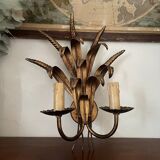 Vintage Italian ear of wheat wall light