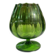 Green shower stand vase with melon rib effect