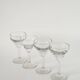 Set of 4 moulded glass wine glasses, 1920