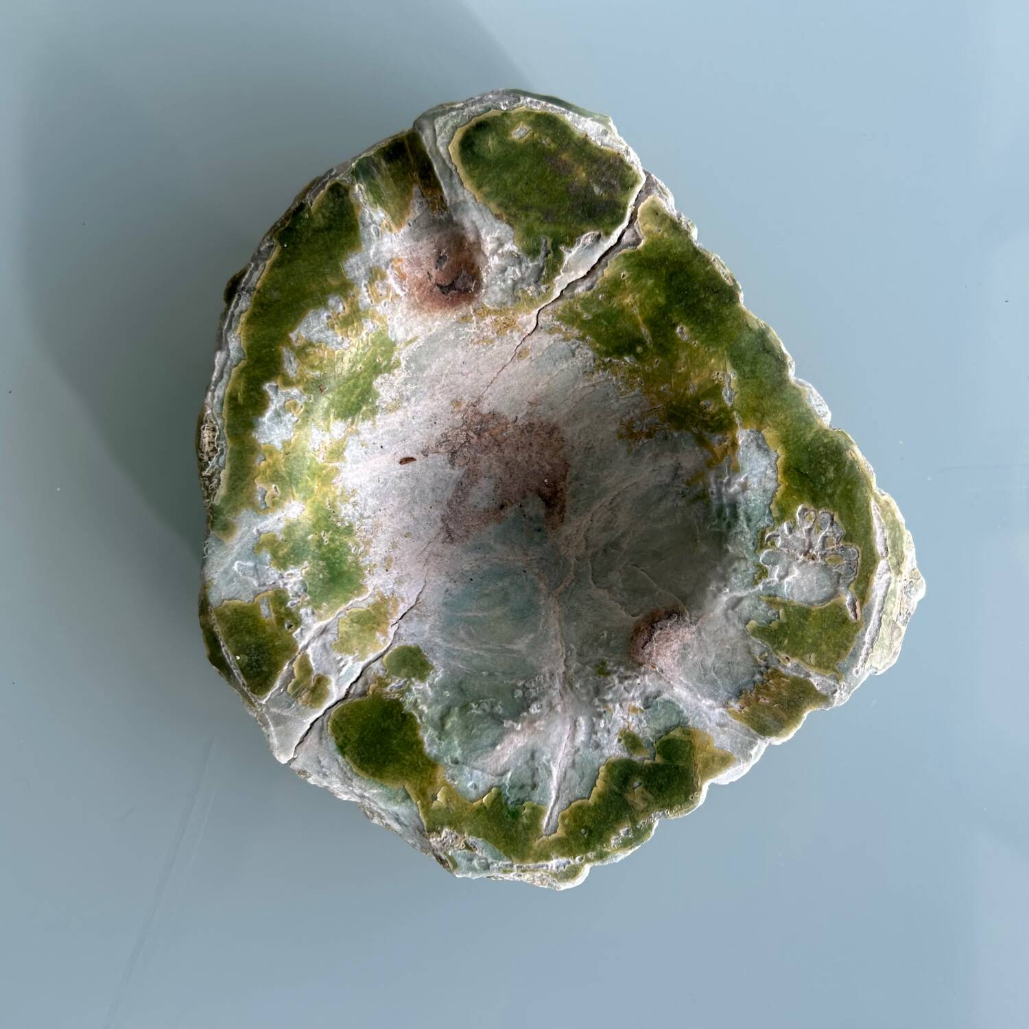 Green marble ashtray